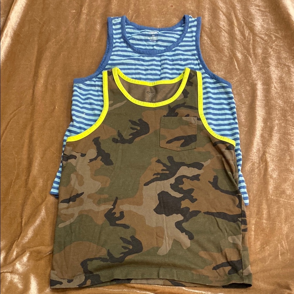 Old Navy Blue and Green Tank Tops Sporty Style